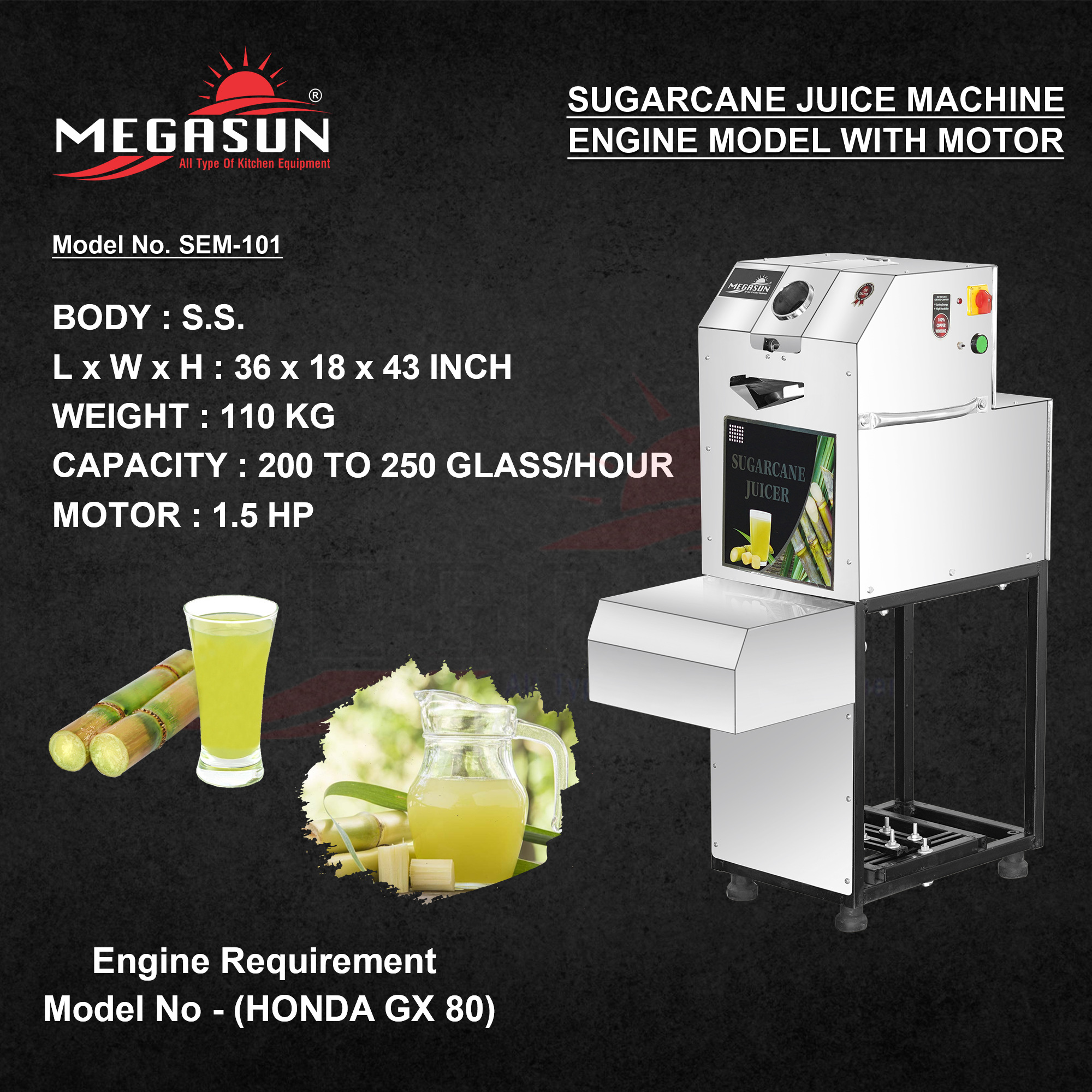 Sugarcane Juicer Machine